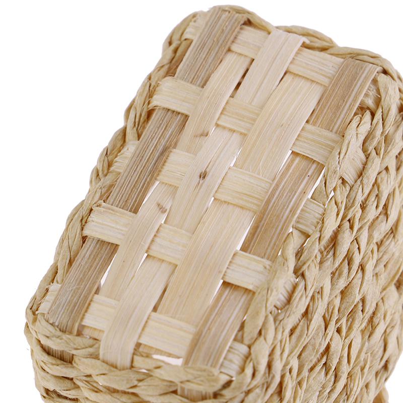 1/12 Puppenhaus Miniaturzubehör Rattanrahmen Handgeflochtener Gemüsekorb