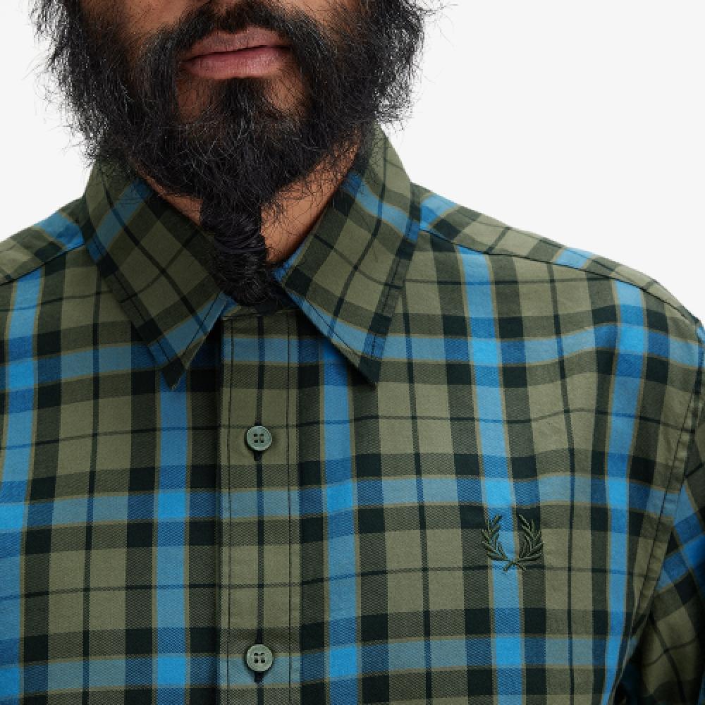 Fred Perry [afiado] Camisa de sarja xadrez W19 Afpm2438506 W19