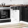 Lucca Kitchen Base Cabinet Black Particleboard