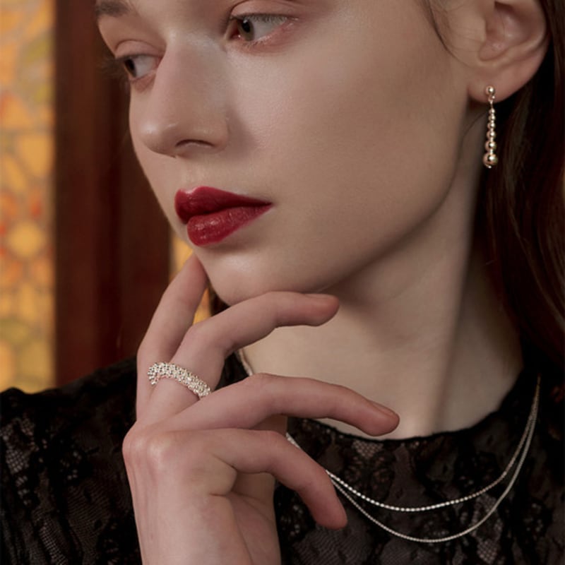 TOU SS011 Bold Ball Open Ring