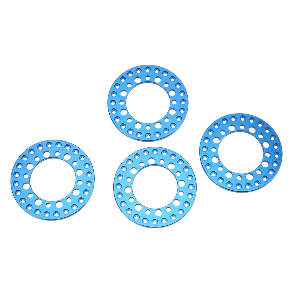 4Pcs 1.9in Wheel Outer Rings Rims Increase Stability CNC Machining Aluminum Alloy RC Wheel Outer Rings Rims for 1Celsius10 RC