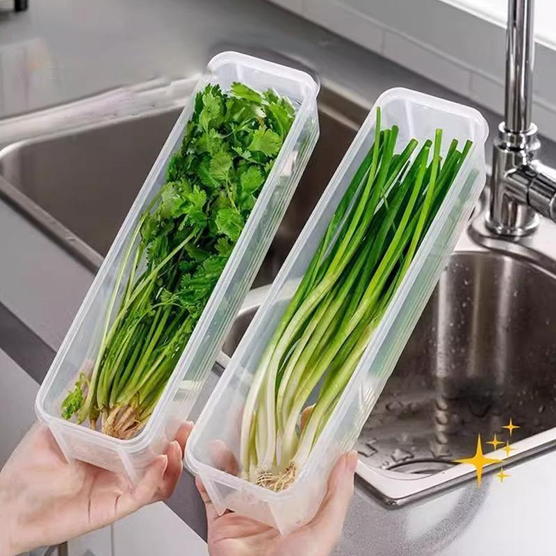 Airtight Plastic Food Storage Containers With Lids For Kitchen Pantry Organizer Long Rectangular Box For Cereal Pasta Vegetables