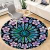 1pc Stained Glass Mandala Chair Carpet for Office Non-Slip, Machine Washable Rug for Office, Room - Holiday Decor, Machine Made Yy251016167
