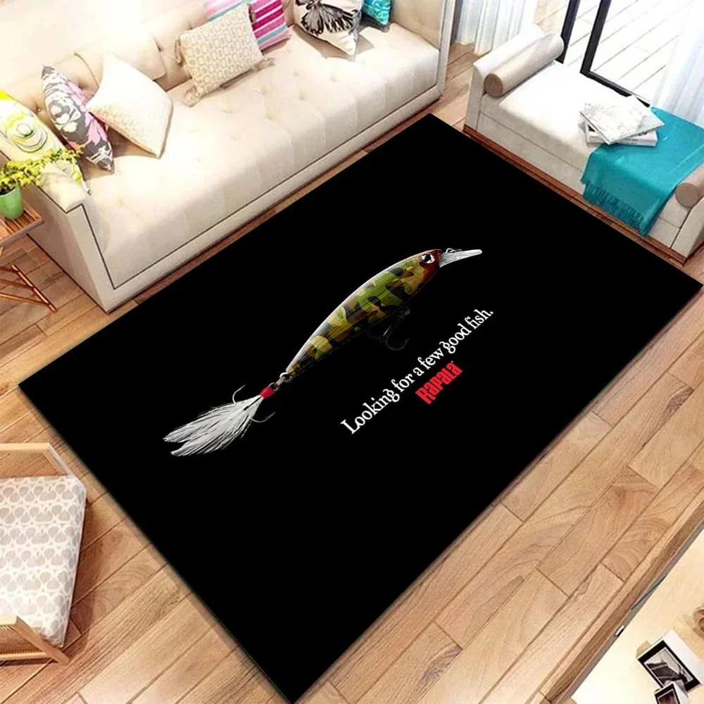 1pc Rapala Fishing Enthusiasts Bathroom Absorbent Mats Anti-Slip Mats Home Decor Supplies Carpets Home Kitchen Floor Mats