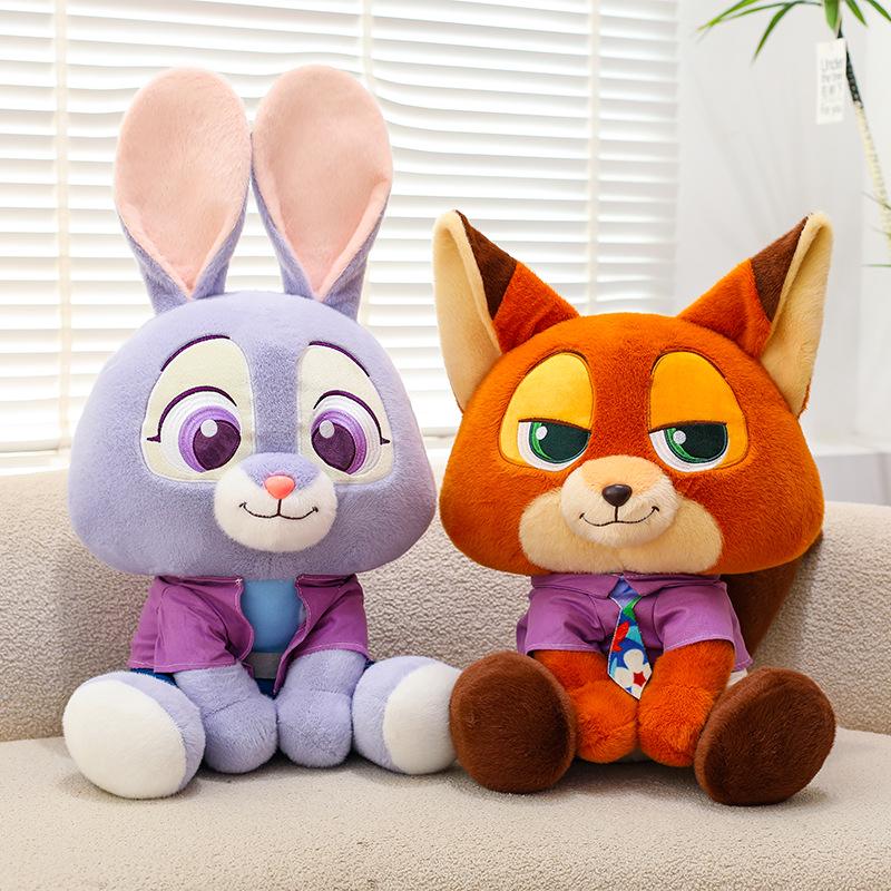 Judy and Nick Plush Doll Set – Cute Animal City Sitting Pose, Perfect Birthday Gift for Kids