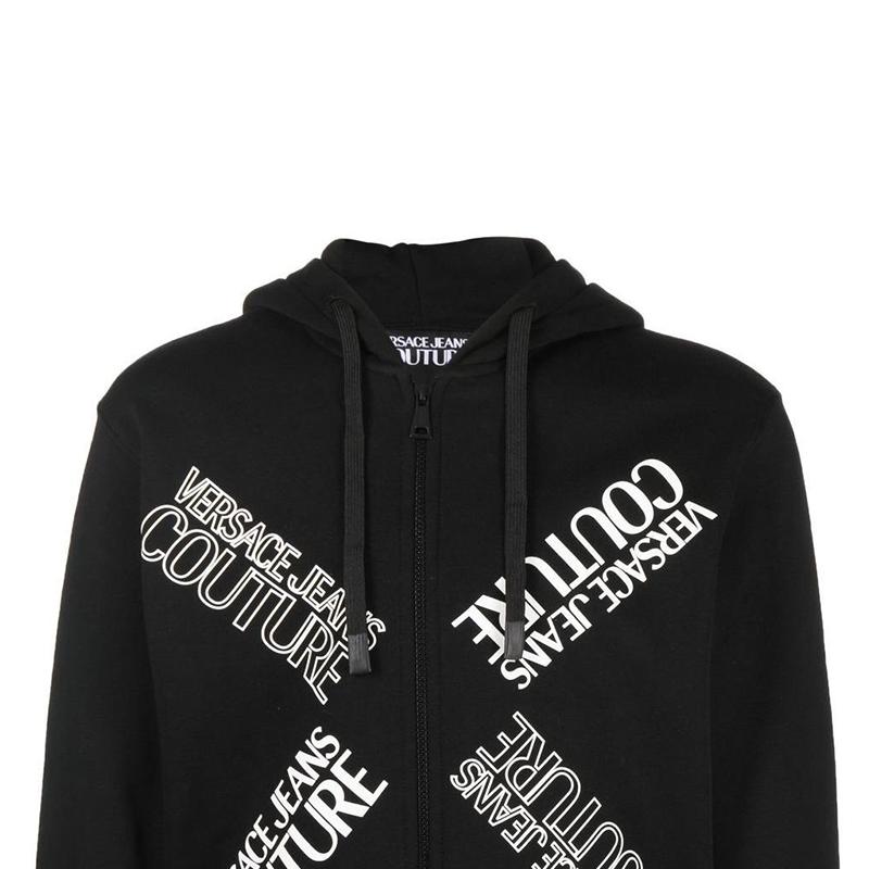Versace Jeans Couture logo-print zip hoodie 73GAIT17CF00O899
