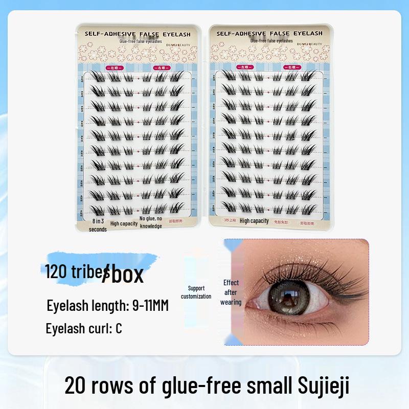20-Row Large Capacity Glue-Free Beginner-Friendly Natural False Eyelashes