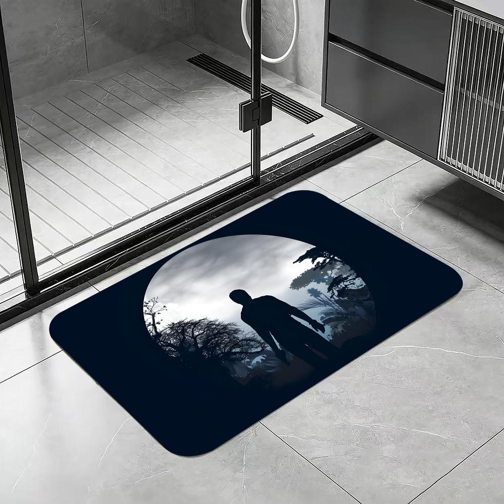 Game U-Uncharted Floor Mat Diatomite Bath Mat, Quick Dry Absorbent Non-Slip Door Mat