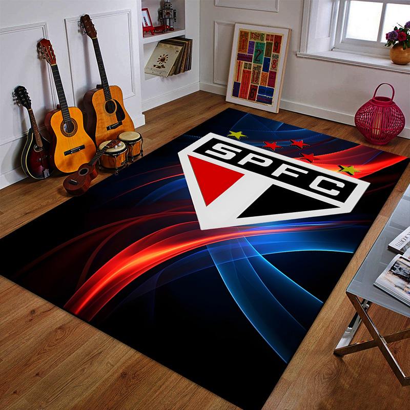 "SPFC Logo with Vibrant Abstract Background" Patterned carpet a non slip rug suitable for all seasons and any setting, gift
