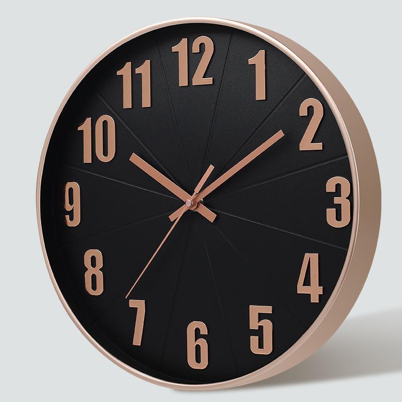12 Inch 30CM Silent Wall Clock, Creative and Fashionable, Three-dimensional Digital Minimalist Clock for Home Living Room