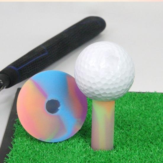 54/65/70MM Buntes Gummi-Golf-Tee T-Form Driving Range Indoor Outdoor Golf-Übungsballhalter Golf-Trainingshilfe Golf-Zubehör Golfer-Geschenke