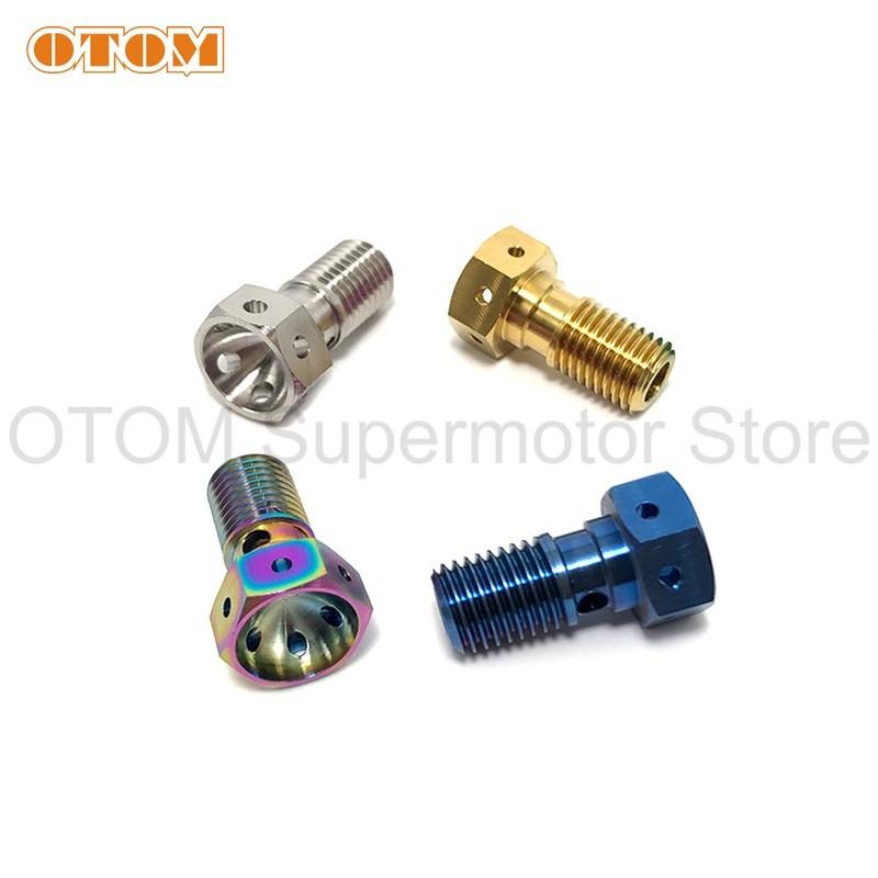 Motorcycle Accessories Brake Hose Bolt M10xP1.25 Oil Pipe Screw Hydraulic Brake Titanium Banjo For KTM HUSQVARNA GASGAS HONDA GR