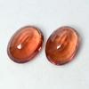 Natural Orange Sapphire Loose Gemstone 18.50 ct Oval Shape Pair September Birthday Birthstone