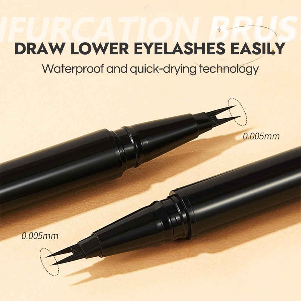 GECOMO 0,05 mm Ultrafeiner Unterwimpernstift, Präzise Kontrolle Augen-Make-up, Doppelseitiger Eyeliner-Wimpernstift