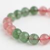 Eigado Strawberry Green Quartz 20 Inner Natural Power Good Luck & Bracelet, Beads, 10mm, Diameter Approx. 16cm, Stone, Stone, Charm,