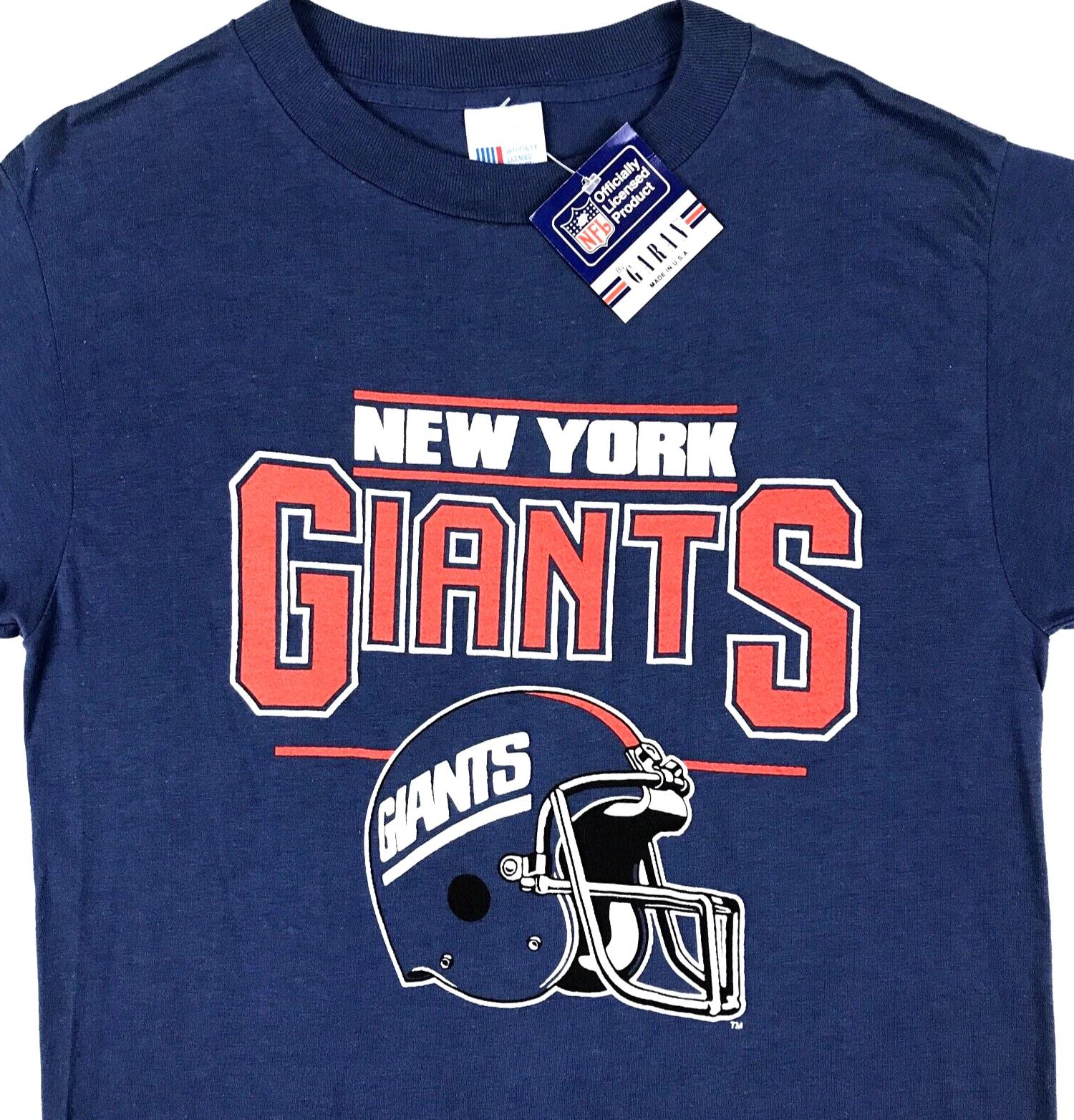 

NWT vintage 80s NEW YORK GIANTS T-Shirt SMALL nfl football thin single stitch L