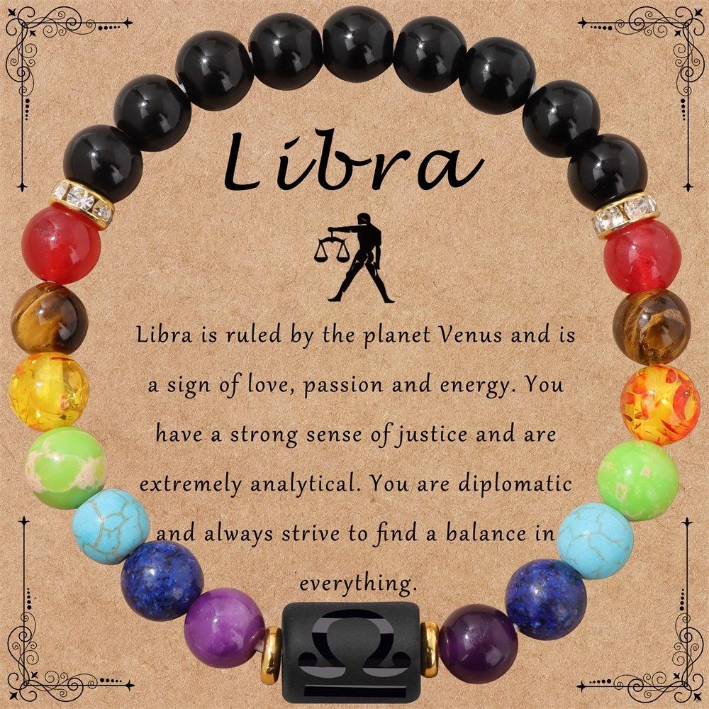 Men Women 12 Constellation Bracelet Elastic Bracelet Hand Woven Adjustable Natural Tiger Eye Obsidian Bracelet Party Gift Jewelry