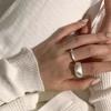 Contemporary Open Adjustable Copper Ring With Unique Matte Finish For Stylish Women