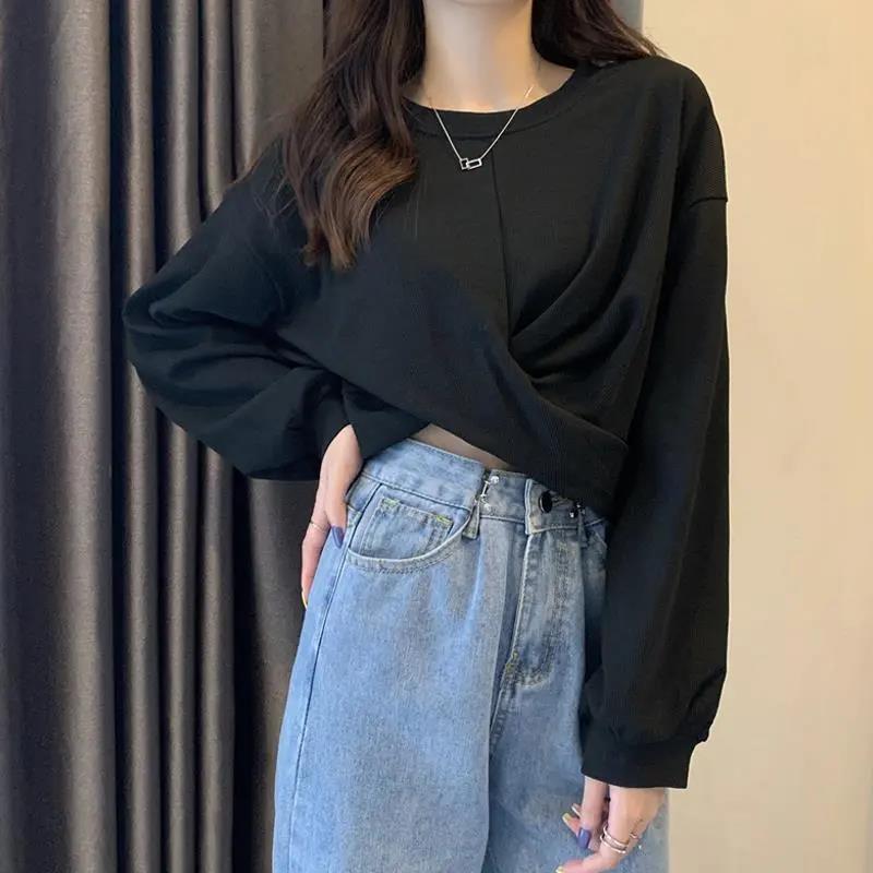 

Универсальная женская футболка с длинными рукавами Cross Top, весенне-осенний дизайн M