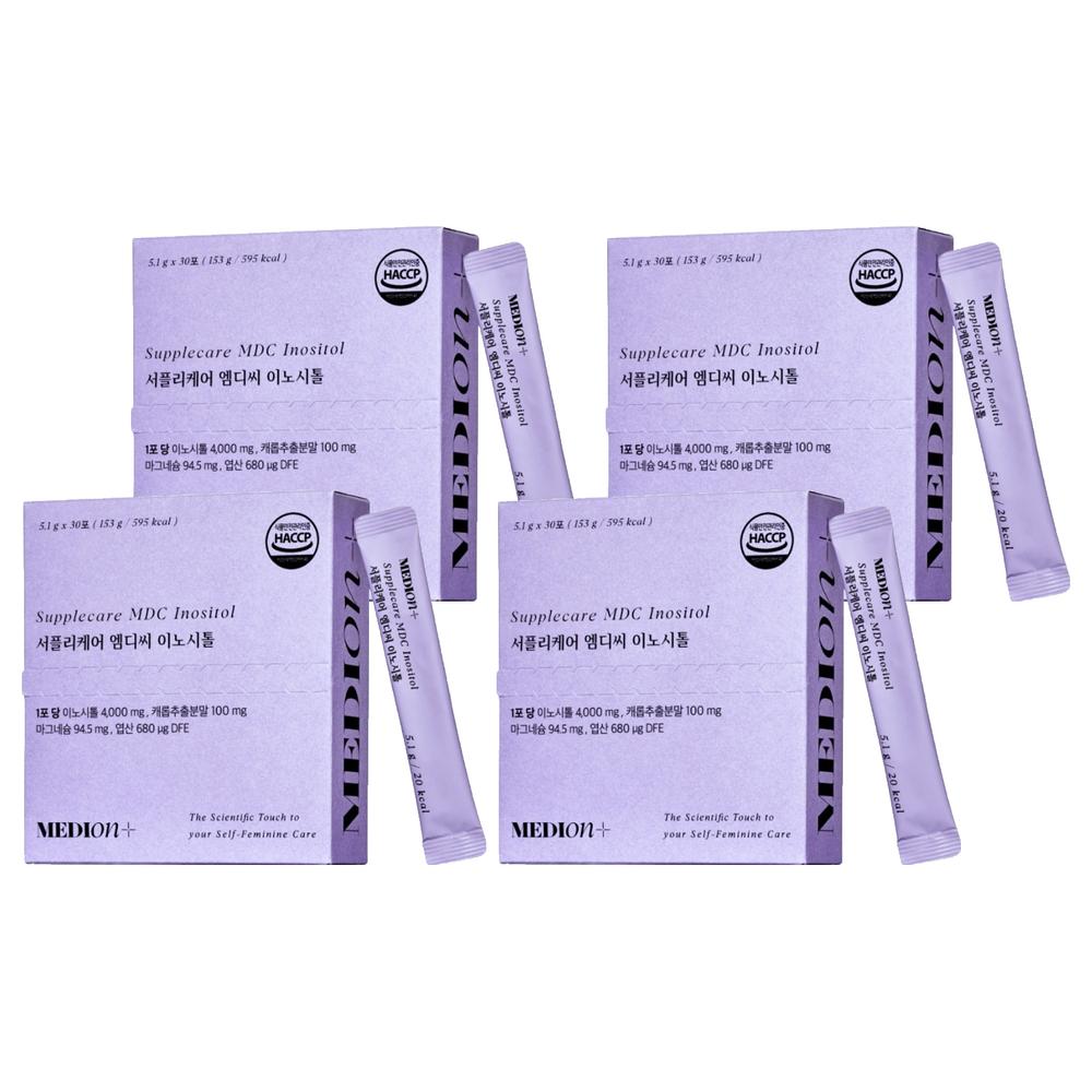 Medion Supplicare MDC Inositol 4000mg Folic Acid Vitamin B 30 Servings 5.1g 4 pcs