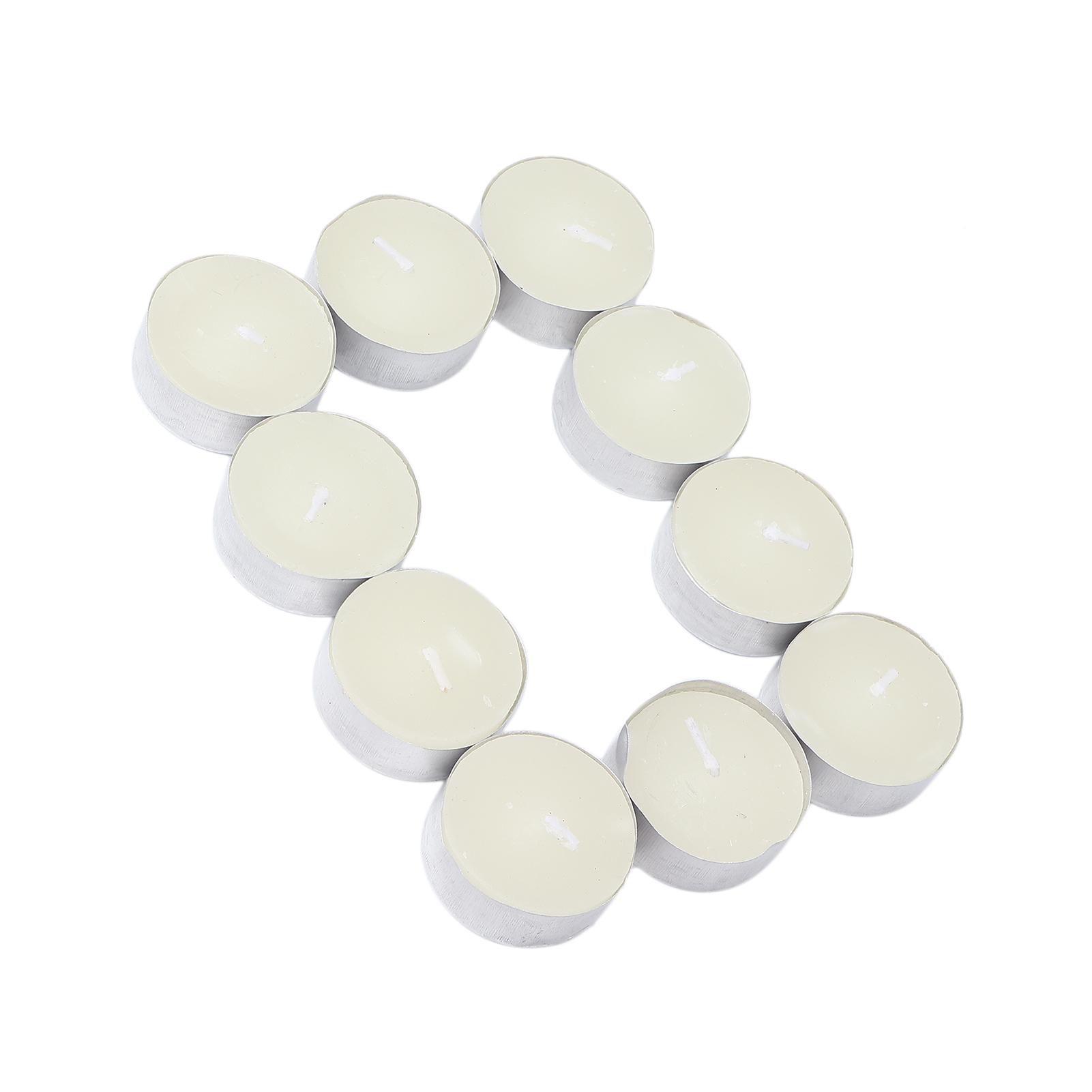 

10 шт. Tealight Pressed Бездымная свеча Декоративная белая свеча для свадебной вечеринки