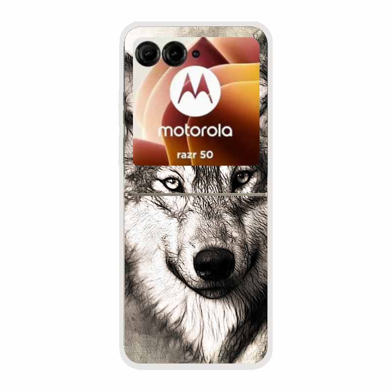 For Motorola Razr 50 Ultra Case Plastic Hard Painted Cartoon Transparent Back Cover Case for Motorola Razr 50 5G Hard PC Case 50