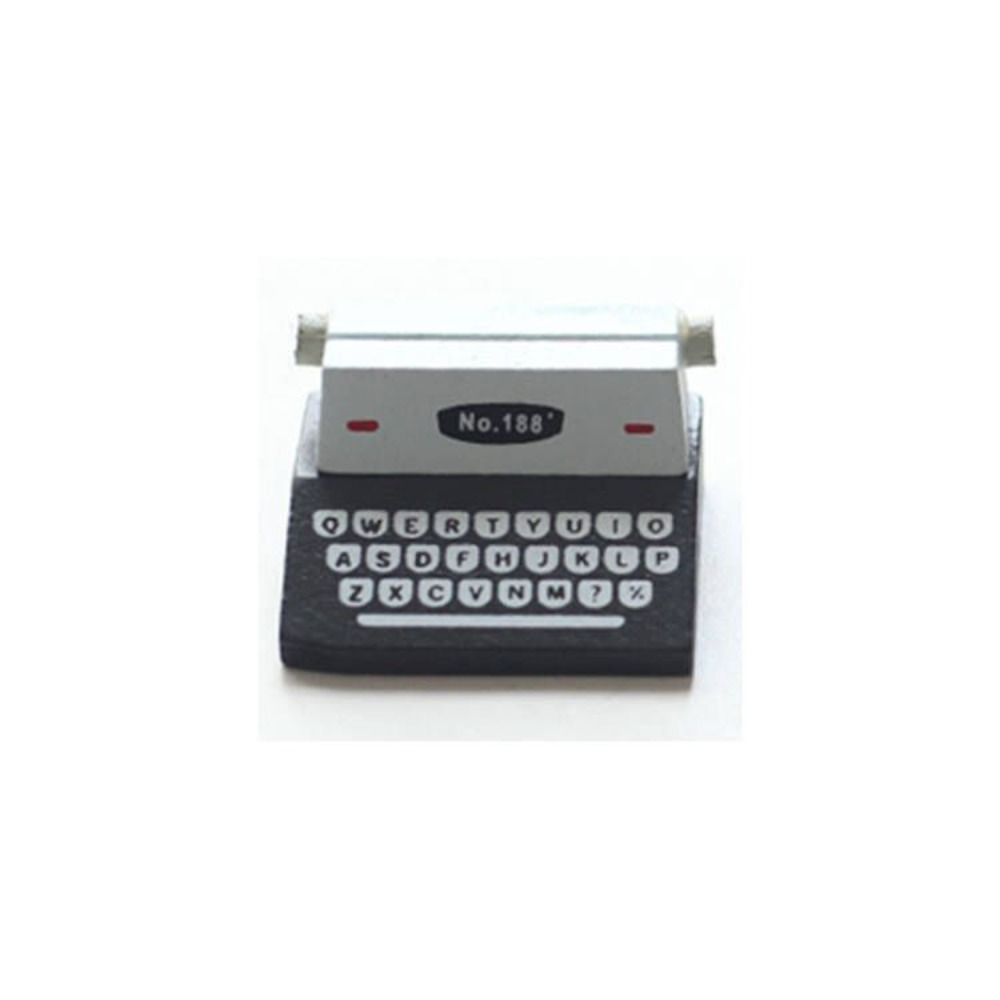 Miniature Sticky Note Holder Wooden Typewriter shaped Message Folder  for Home And Office