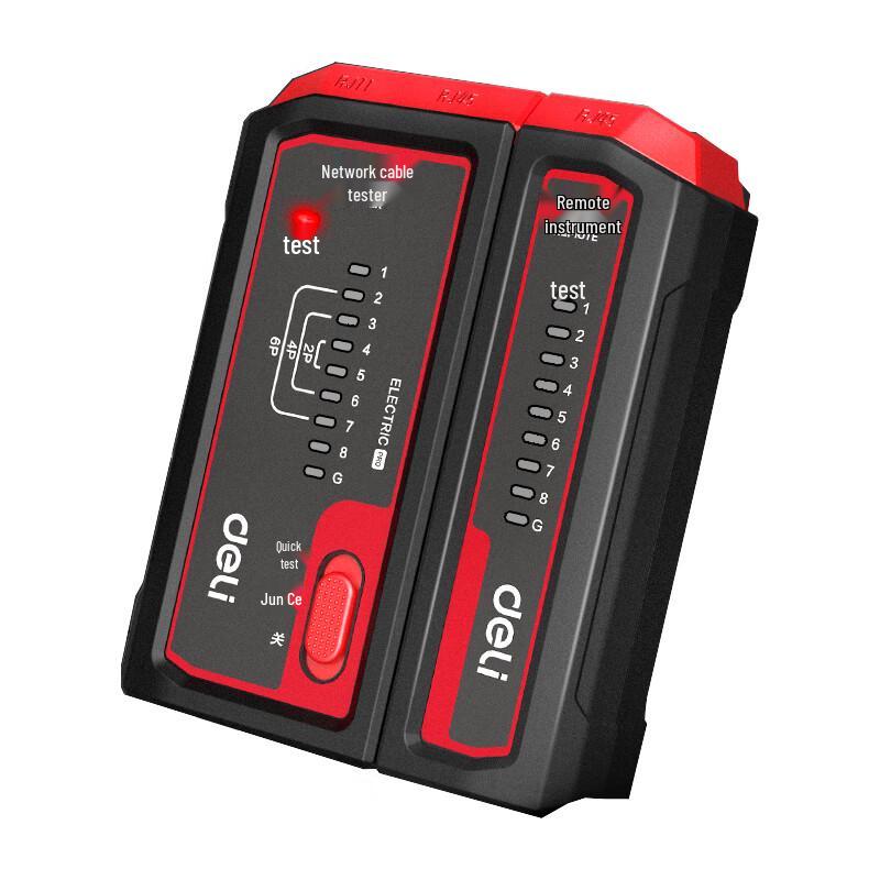 Deli Network Cable Tester POE RJ45+RJ11