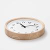 Lemnos Wall Clock Analog Basin Number Natural Colored Wood Chestnut Basin Number Natural NT PIL23-04