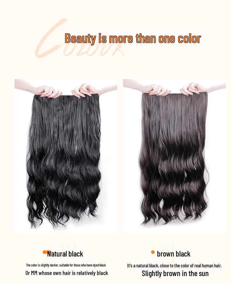 Women's Seamless Hair Extensions: 3-Piece Set for Thick, Long Curly or Straight Hairstyles