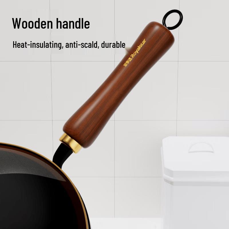 Royalstar 32cm Hammered Non-stick Iron Wok