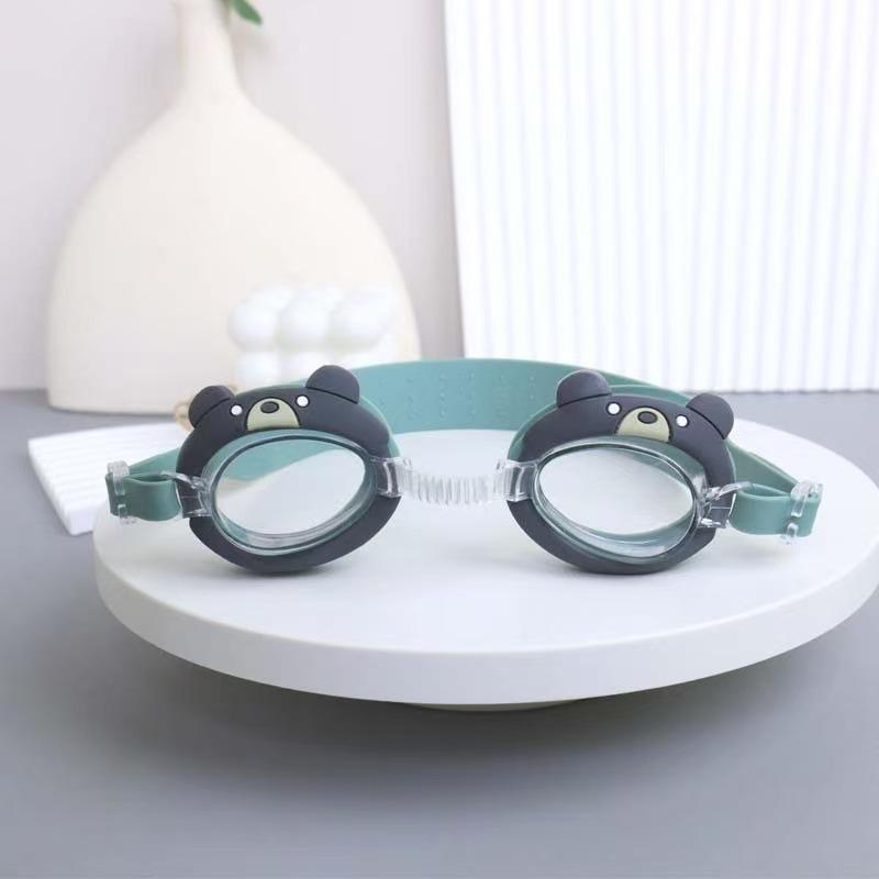 Children'S Swimming Goggles Hd Anti-Fog Waterproof Professional Swim Glasses With Swim Cap Set For Boys Girls