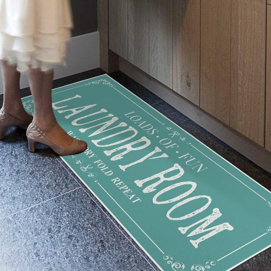Laundry Room Rug Super Soft Highly Water Absorption Wear Resistant Non-Slip Floor Carpet Bathroom Mat