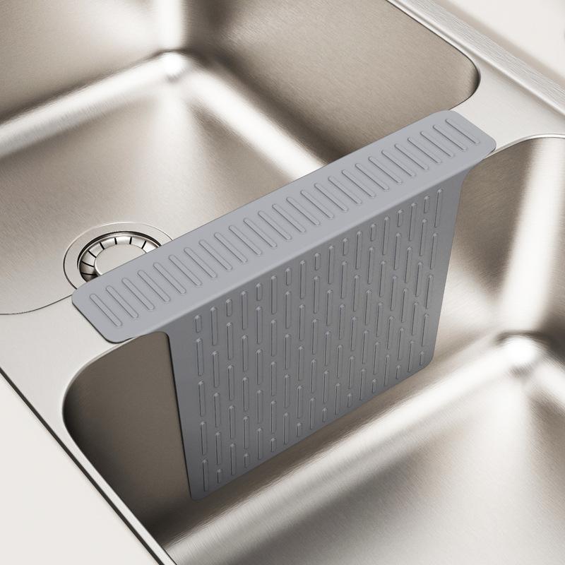 

Sink Saddle Silicone Sink Separator Pad Kitchen Sink Protective Pad Anti-skid Bumping Scratch Drain Pad серый