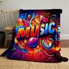 Colorful Music Note Design Patterned Blanket, Flannel, Suitable for All Seasons, Home Decor, Warm and Cozy