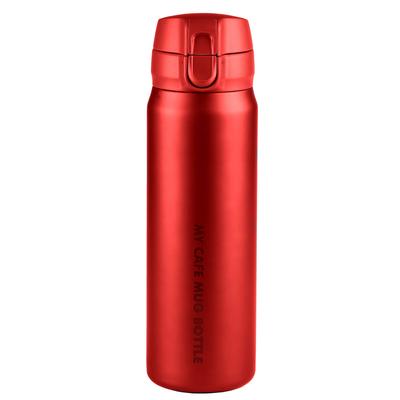 Pearl Metal Waterfles Fles Mok Fles One Touch 500ml Koude Isolatie Slank Type Mat Rood My Cafe Mok HB-4783