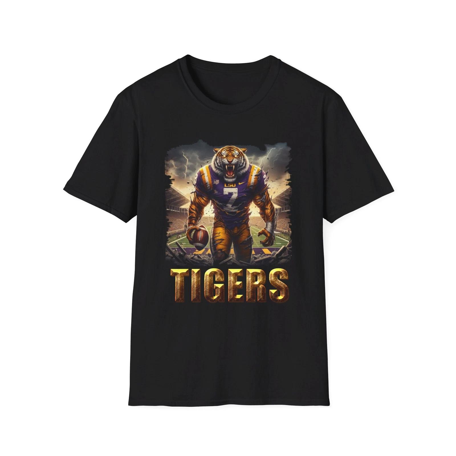 Футболка LSU Tigers - Хоррор-микс - Страшная одежда для игрового дня XXXXL