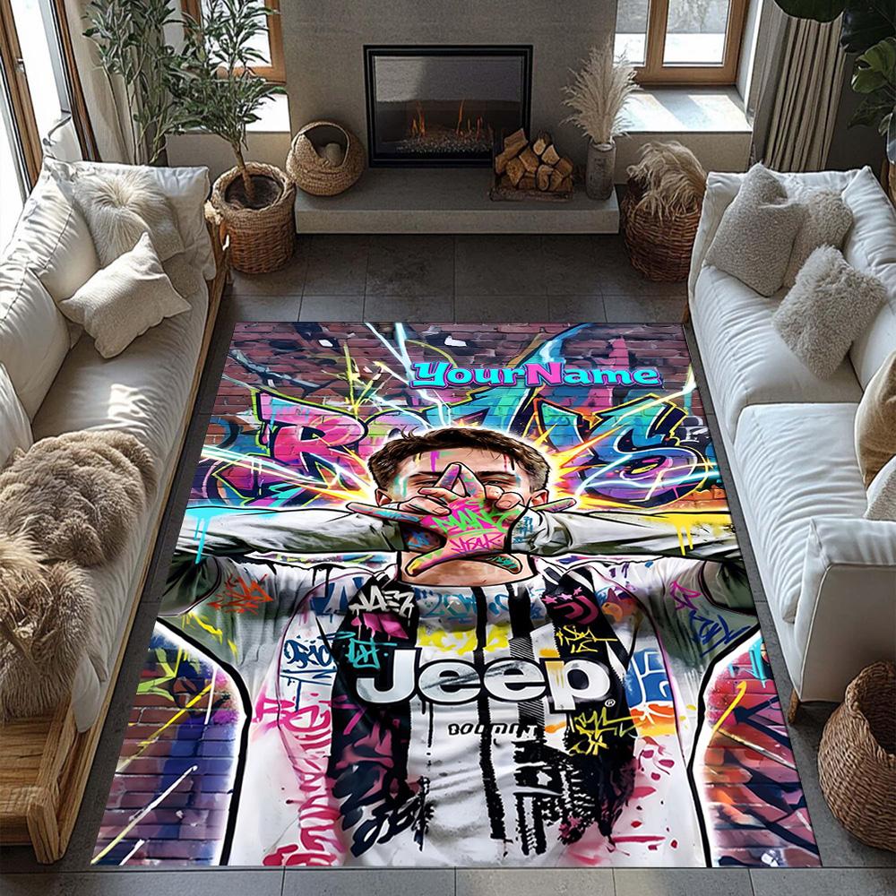 Juventus Customize Your Name Area Rug Suitable for Dormitory Entryway Balcony Study room Antislip Carpet Decorate Offices