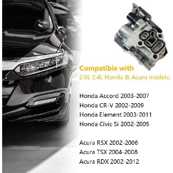 VTEC Solenoid Spool Valve w/Oil Pressure Switch & Gasket | Compatible with Honda Accord, CR-V, Element, Civic Si, Acura RSX, TSX, RDX | OE #