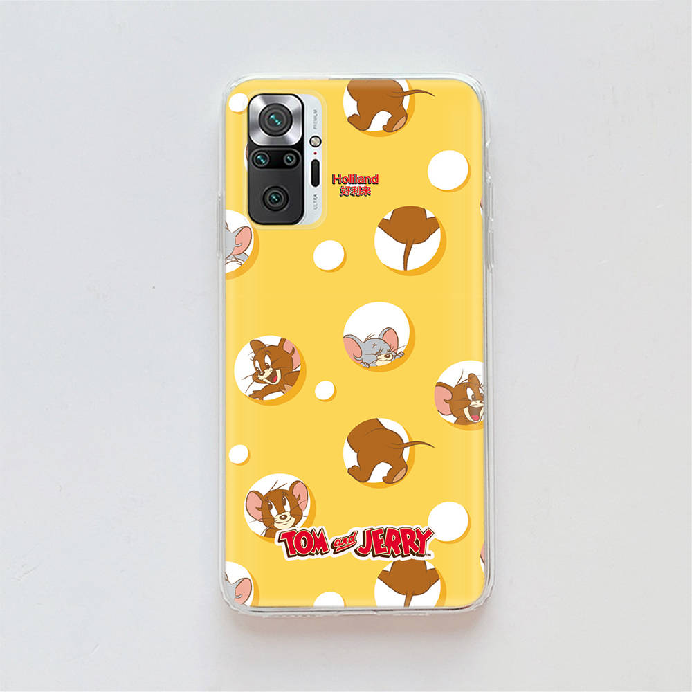 Transparent Case for Samsung A04 A14 A23 A34 A54 M23 M33 M52 M53 Realme Narzo 50 50I 50a Prime C35 C55 C30S 10 9 Pro T-94 Tom Jerry Cat Mouse