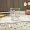 Ecarla Glass With Wavy Walls Butterfly Pink 260Ml Szk161