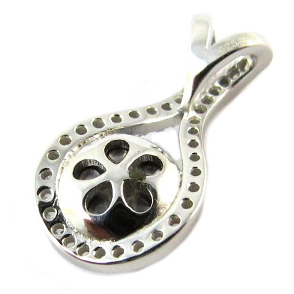 Les Trésors De Lily [P1172] - Gray 'Sissi' Silver Pendant