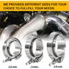 TIROL 2.5 V Band Clamp Quick Release 2.5 Inch Exhaust Clamp with Exhaust Flange Male Female Stainless Steel for Turbo Downpipes