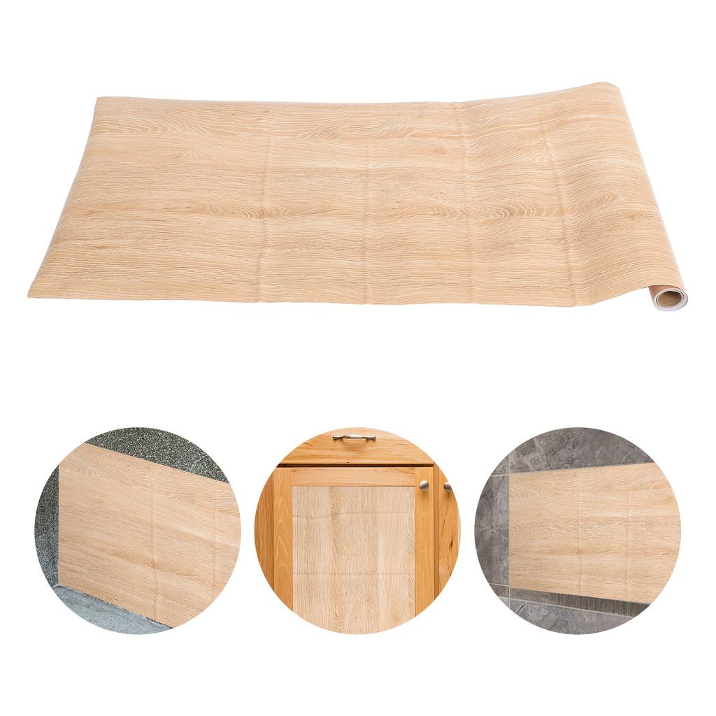 1 Roll Elegant Walnut Wood Grain Peel and Stick PVC Sticker Versatile Self Adhesive Wallpaper for Furniture Cabinets Shelves