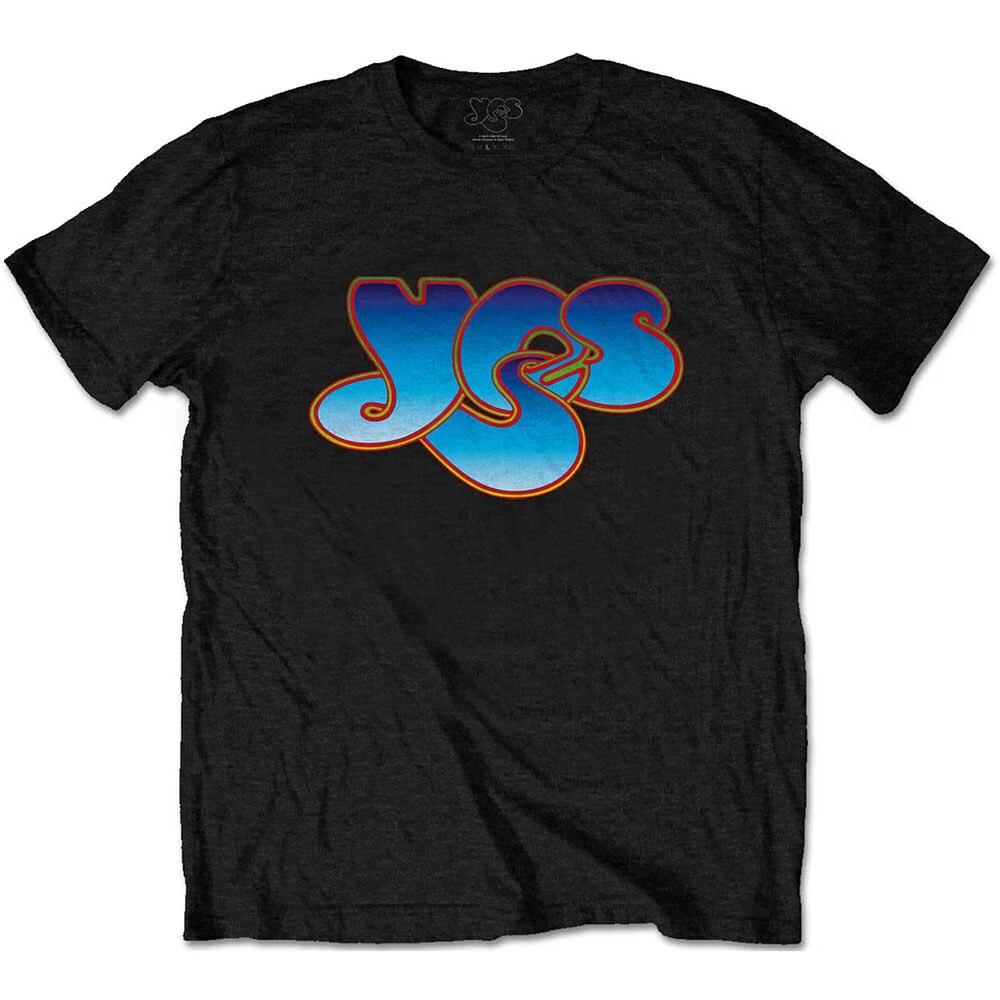 Yes - Classic Blue Logo - Black t-shirt L