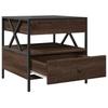 Infinity LED Coffee Table Brown Oak Effect 50x50x51 cm