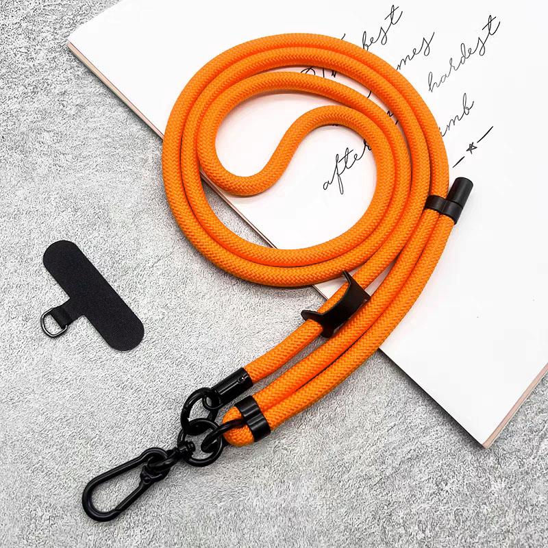 

150cm Adjustable Mobile Phone Strap Outdoor Anti-lost Crossbody Phone Lanyards Neck Rope with Patch Cellphone Hanging Cord Strap