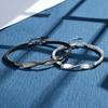 Romantic Mobius Ring Charm Bracelets for Couples - Luxury Silver Color Forever Love Rope Bracelet Set with Fine Spiral Texture