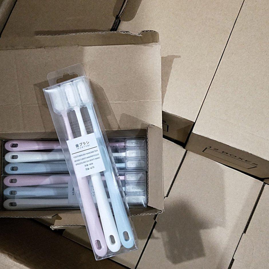 3 buc periuță de dinți moale periuță de dinți nano din silicon pentru îngrijirea bucală nano-antibacteriană