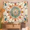 1 Stück Böhmischer Mandala Wandteppich, Polyester, Dünne Pfirsichhaut, Gestrickte Wandbehängung, Dekorative Raumdeko, Wohnzimmerdeko